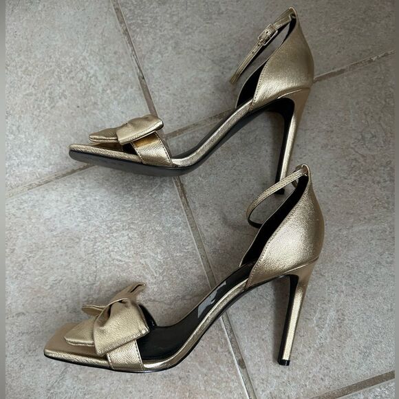 NEW GUESS SIZE 9 Gold Sancia Bow High Heels sandals party - Picture 7 of 7